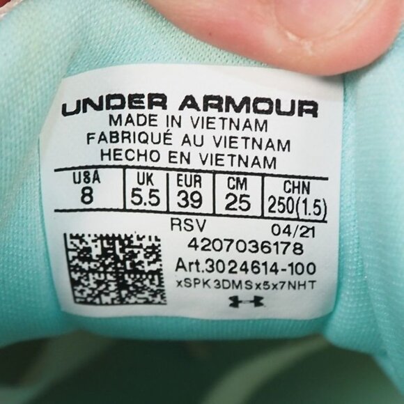 Under Armour UA Essential Paint Splatter Shoes Women's 8 Running 3024614-100 - Picture 10 of 11